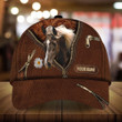 AIO Pride Premium Leather Horse Hats 3D Printed Brown Custom Name