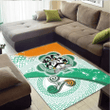 AIO Pride Falls Family Crest Area Rug - Ireland Shamrock With Celtic Patterns