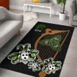 AIO Pride Evans Family Crest Area Rug - Harp And Shamrock