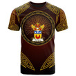 AIO Pride Durham Family Crest T-Shirt - Celtic Patterns Brown Style