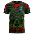 AIO Pride Drysdale Family Crest T-Shirt - Celtic Dragonfly & Leaf Vines - Watercolor Style