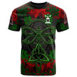 AIO Pride Ramsay Family Crest T-Shirt - Celtic Dragonfly & Leaf Vines - Watercolor Style