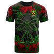 AIO Pride MacKirdy Family Crest T-Shirt - Celtic Dragonfly & Leaf Vines - Watercolor Style