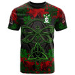 AIO Pride Murdoch Family Crest T-Shirt - Celtic Dragonfly & Leaf Vines - Watercolor Style