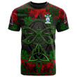 AIO Pride Armour Family Crest T-Shirt - Celtic Dragonfly & Leaf Vines - Watercolor Style
