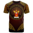 AIO Pride Scrymgeour Family Crest T-Shirt - Celtic Patterns Brown Style