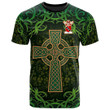 AIO Pride Croke Or Crook Family Crest T-Shirt - Celtic Cross Shamrock Patterns