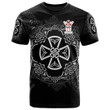 AIO Pride Rutherford Family Crest T-Shirt - Celtic Cross With Knot