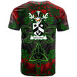 AIO Pride Alexander Family Crest T-Shirt - Celtic Dragonfly & Leaf Vines - Watercolor Style