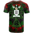 AIO Pride Biscoe Family Crest T-Shirt - Celtic Dragonfly & Leaf Vines - Watercolor Style