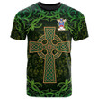 AIO Pride Pillans Family Crest T-Shirt - Celtic Cross Shamrock Patterns