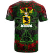 AIO Pride Danskine Family Crest T-Shirt - Celtic Dragonfly & Leaf Vines - Watercolor Style
