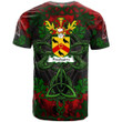 AIO Pride Freebairn Family Crest T-Shirt - Celtic Dragonfly & Leaf Vines - Watercolor Style