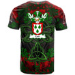 AIO Pride Low Family Crest T-Shirt - Celtic Dragonfly & Leaf Vines - Watercolor Style