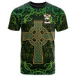 AIO Pride Wightman Family Crest T-Shirt - Celtic Cross Shamrock Patterns