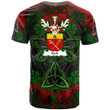AIO Pride Kirk Family Crest T-Shirt - Celtic Dragonfly & Leaf Vines - Watercolor Style