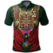 AIO Pride Barton Lords Of Barton Flint Welsh Family Crest Polo Shirt - Red Dragon Duo Celtic Cross
