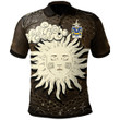 AIO Pride Barton Welsh Family Crest Polo Shirt - Celtic Wicca Sun & Moon