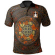 AIO Pride Cylynin Of Powys Welsh Family Crest Polo Shirt - Mid Autumn Celtic Leaves
