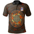 AIO Pride Coel Or Coilus Self Declared King Of Britain Welsh Family Crest Polo Shirt - Mid Autumn Celtic Leaves
