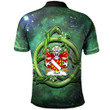 AIO Pride Skull Of Breconshire Welsh Family Crest Polo Shirt - Green Triquetra
