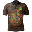 AIO Pride Hoskins Of Monmouthshire Welsh Family Crest Polo Shirt - Mid Autumn Celtic Leaves