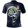 AIO Pride Russell Of Brimaston Pembrokeshire Welsh Family Crest Polo Shirt - Lion & Celtic Moon