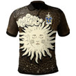 AIO Pride Evans Of Montgomeryshire Welsh Family Crest Polo Shirt - Celtic Wicca Sun & Moon