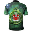 AIO Pride Manaw Brenin King Of Man Welsh Family Crest Polo Shirt - Green Triquetra
