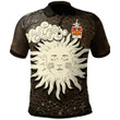 AIO Pride Hywel Dda Or Howell King Of Wales Welsh Family Crest Polo Shirt - Celtic Wicca Sun & Moon