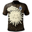 AIO Pride Butler Or Le Boteler Of Glamorgan Welsh Family Crest Polo Shirt - Celtic Wicca Sun & Moon