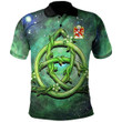 AIO Pride Lloyd Of Llansteffan Carmarthenshire Welsh Family Crest Polo Shirt - Green Triquetra