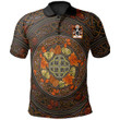 AIO Pride Robert AP Hywel Denbighshire Welsh Family Crest Polo Shirt - Mid Autumn Celtic Leaves