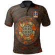 AIO Pride Sarnesfield Of Herefordshire Welsh Family Crest Polo Shirt - Mid Autumn Celtic Leaves