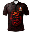 AIO Pride Eure Commander Of Slebech Pembrokeshire Welsh Family Crest Polo Shirt - Fury Celtic Dragon With Knot