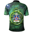 AIO Pride Richard Iarll Klar Earl Of Clare Welsh Family Crest Polo Shirt - Green Triquetra