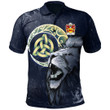 AIO Pride Brutus AP Julius AB Ascanius Welsh Family Crest Polo Shirt - Lion & Celtic Moon