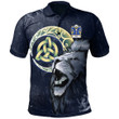 AIO Pride Arthur Ii AB Uthr Pendragon King Arthur Welsh Family Crest Polo Shirt - Lion & Celtic Moon