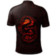 AIO Pride Aeddan AP Seyssyllt Welsh Family Crest Polo Shirt - Fury Celtic Dragon With Knot