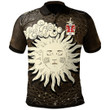 AIO Pride Roche Of Pembrokeshire Welsh Family Crest Polo Shirt - Celtic Wicca Sun & Moon