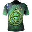 AIO Pride Cydifor AP Dinawal Welsh Family Crest Polo Shirt - Green Triquetra