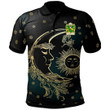 AIO Pride Hanbury Of Pontypool Monmouthshire Welsh Family Crest Polo Shirt - Celtic Wicca Sun Moons
