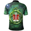 AIO Pride Griffin Prince Of North Wales Welsh Family Crest Polo Shirt - Green Triquetra