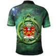AIO Pride Frankton Daughter M. Madog Kynaston Welsh Family Crest Polo Shirt - Green Triquetra