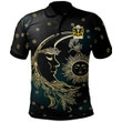 AIO Pride St Davids Diocese Of Welsh Family Crest Polo Shirt - Celtic Wicca Sun Moons