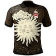 AIO Pride Haya Lord Robert Of Hay Monmouth Welsh Family Crest Polo Shirt - Celtic Wicca Sun & Moon