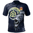 AIO Pride Heynes Of Stretton Shropshire AP John Heynes Welsh Family Crest Polo Shirt - Lion & Celtic Moon