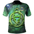 AIO Pride Beli Mawr King Of Britain Welsh Family Crest Polo Shirt - Green Triquetra
