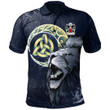 AIO Pride Monmouth Lord Monmouth Welsh Family Crest Polo Shirt - Lion & Celtic Moon