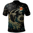 AIO Pride Llywelyn Dyfarch Welsh Family Crest Polo Shirt - Celtic Wicca Sun Moons